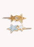 Marbelized Star Duo Clip - Colors: Cotton Candy Sky & Mother of Pearl White